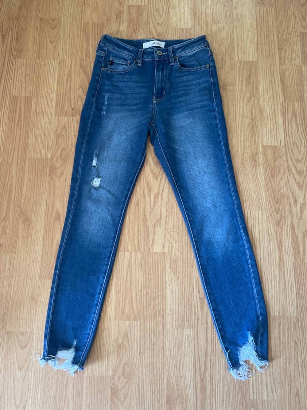 KanCan Layton High Rise Ankle Skinny Distressed Denim Blue Jeans Size 3/25 - Picture 3 of 13